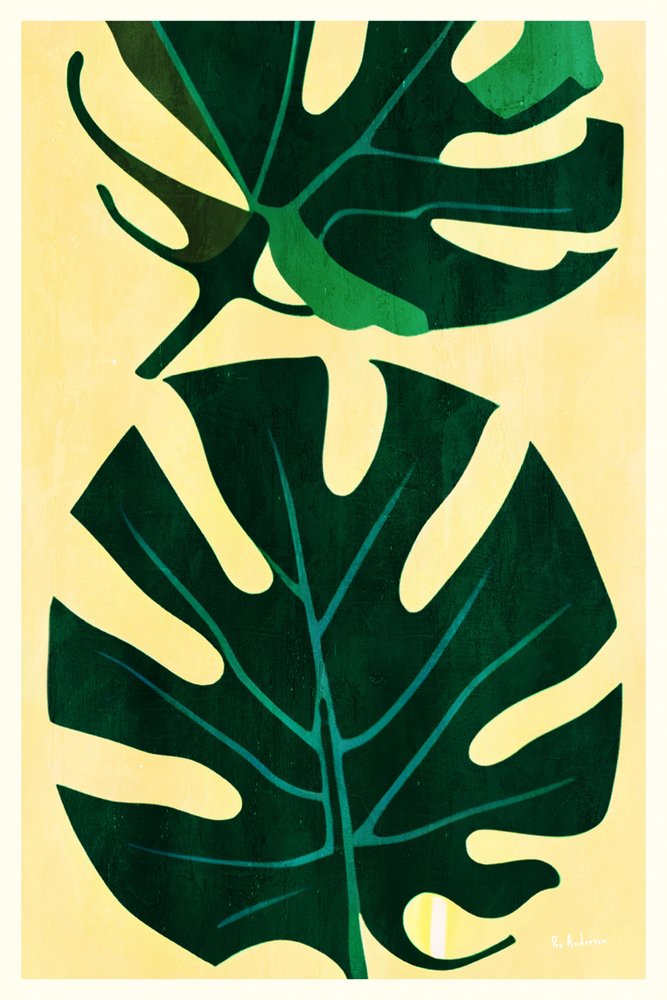 Tropiske Monstera-blade af Bo Anderson