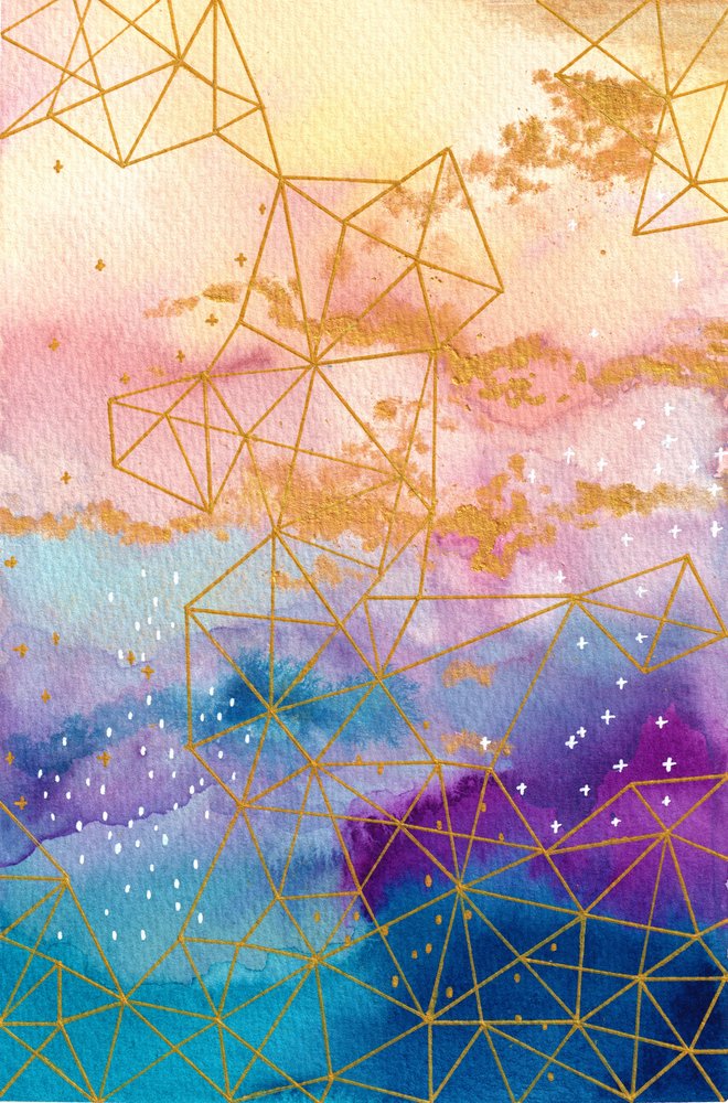 Geometri med himmelsk gradient af Camille Contini