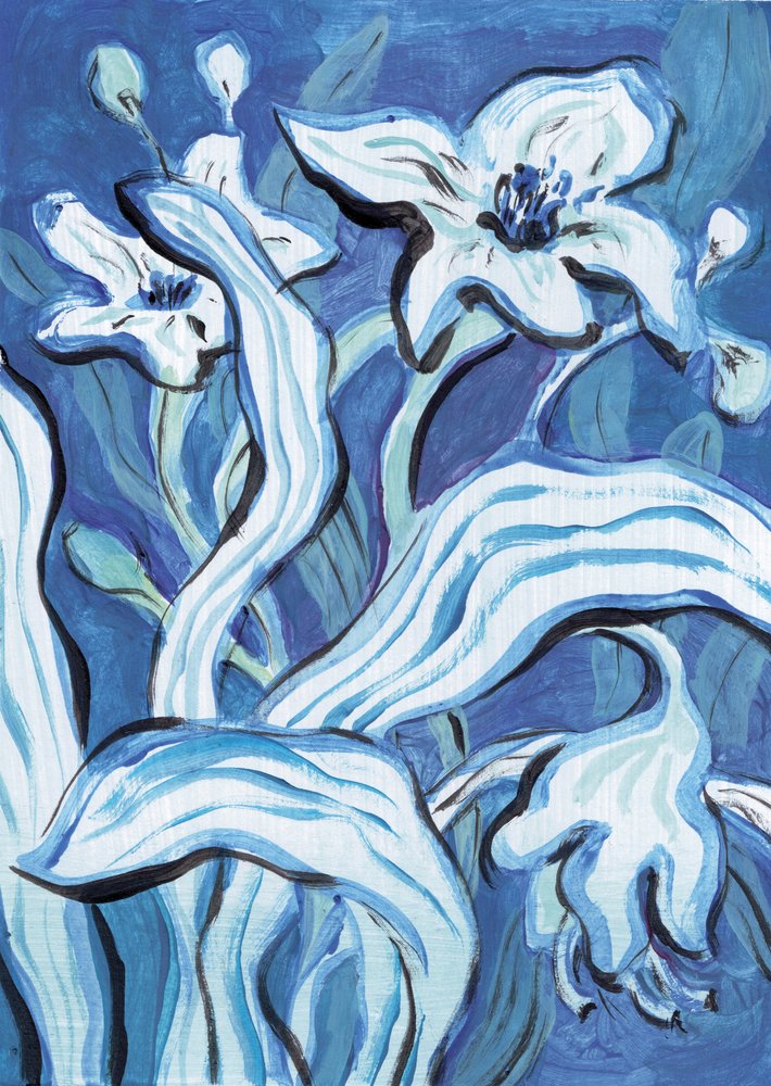 Blue Blossom I af Catalina Somolinos