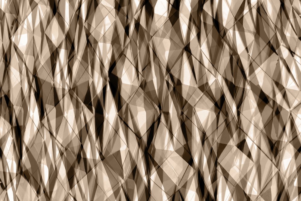 Abstrakt sepia-geometri af Christina Sillen