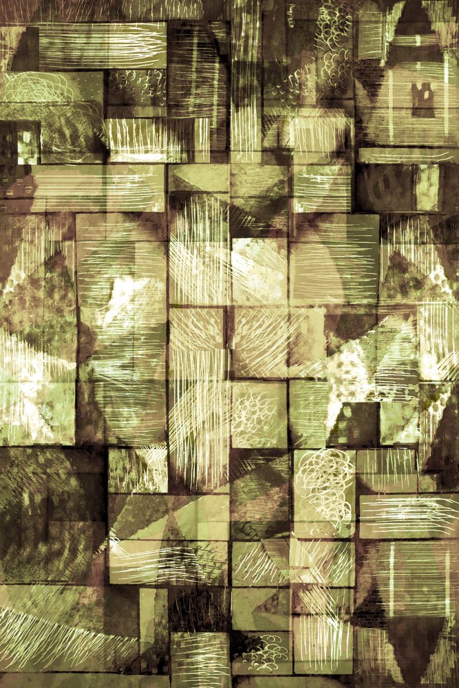 Jordnære geometriske fragmenter af Christina Sillen