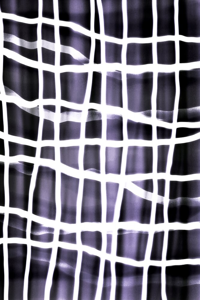 Indigo – Abstrakt gitter af Christina Sillen