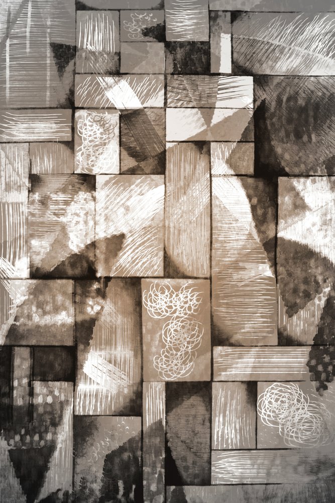 Sepia geometriske lag af Christina Sillen