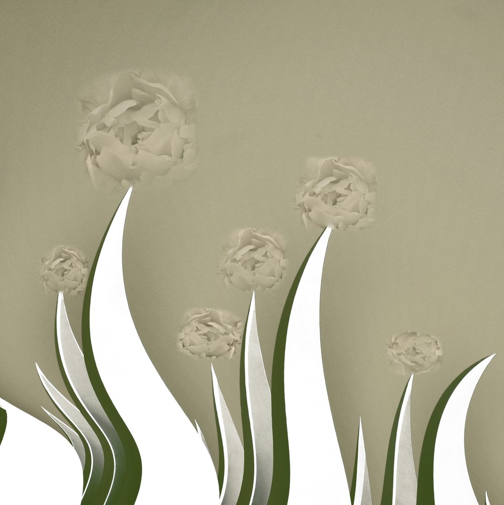 Diskrete cremefarvede blomster af Christina Sillen