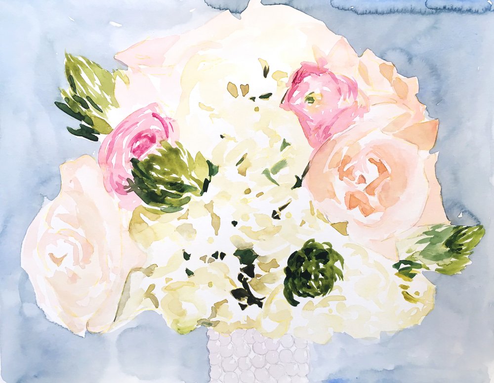 Blush Floral Bouquet af Christine Lindstrom