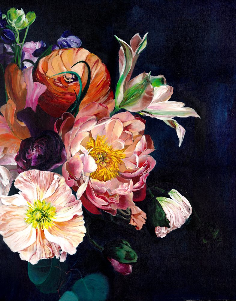 Livlige, stemningsfulde blomster af Christine Lindstrom