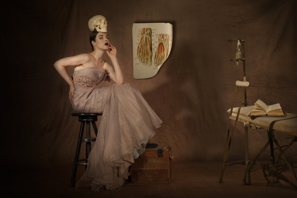 Elegant kraniumstudie af Christine von Diepenbroek
