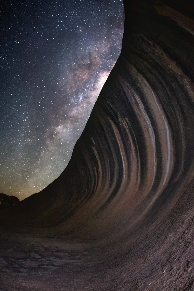Mælkevejen over Wave Rock af Christoph Schaarschmidt
