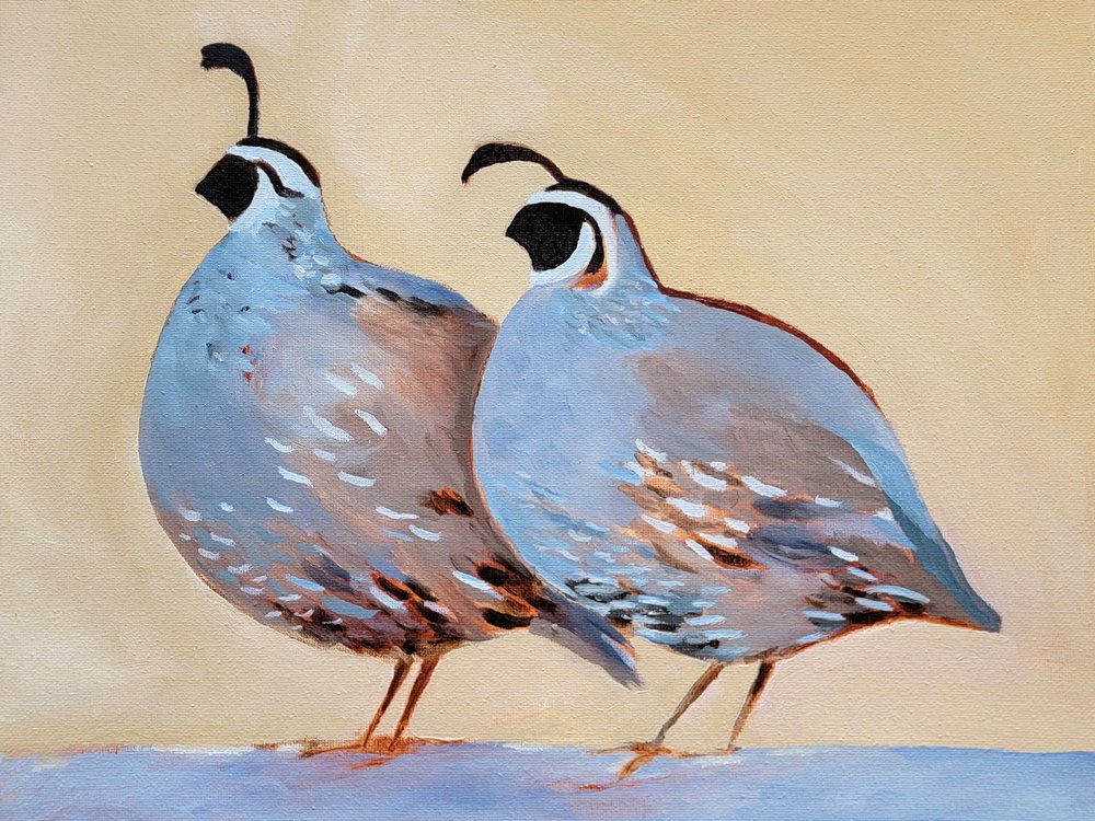 Et charmerende vagtelpar af Claire Whitehead