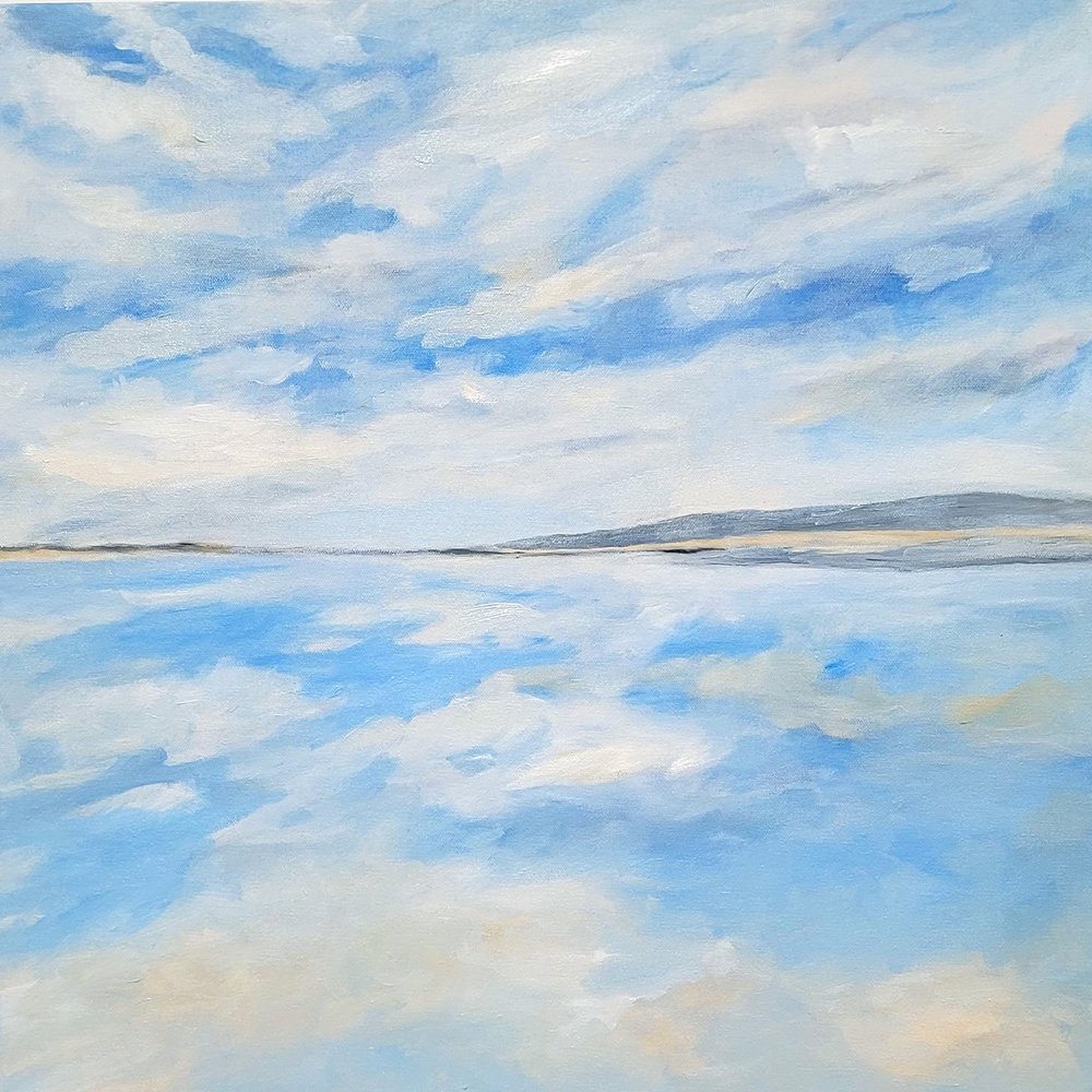 Refleksion i den uendelige blå himmel af Claire Whitehead