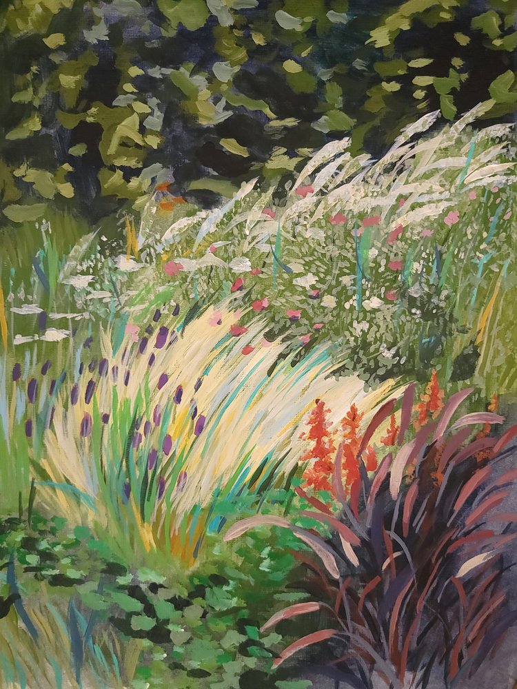 En livlig sommerhave af Claire Whitehead