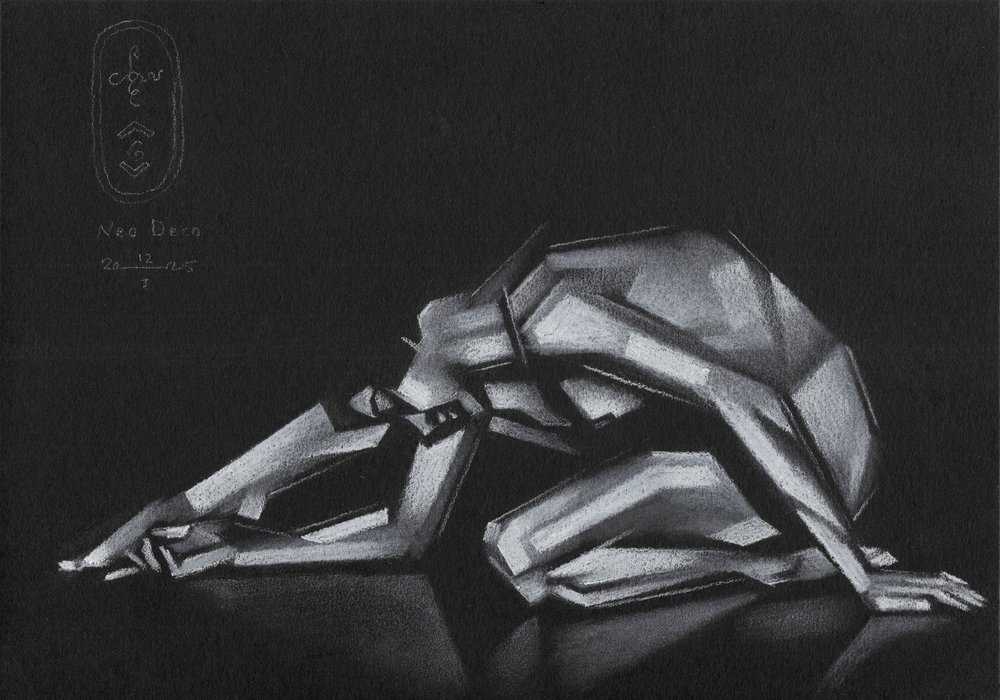 Bøjet geometrisk figur af Corné Akkers