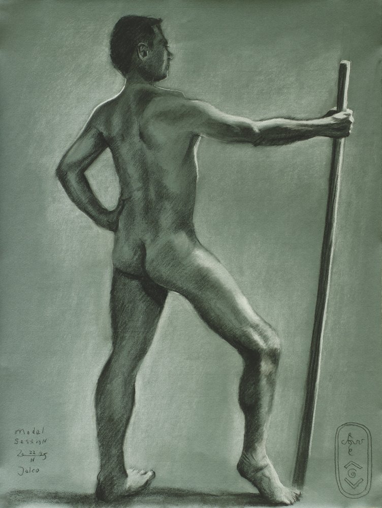 Studie af en klassisk mandlig figur af Corné Akkers