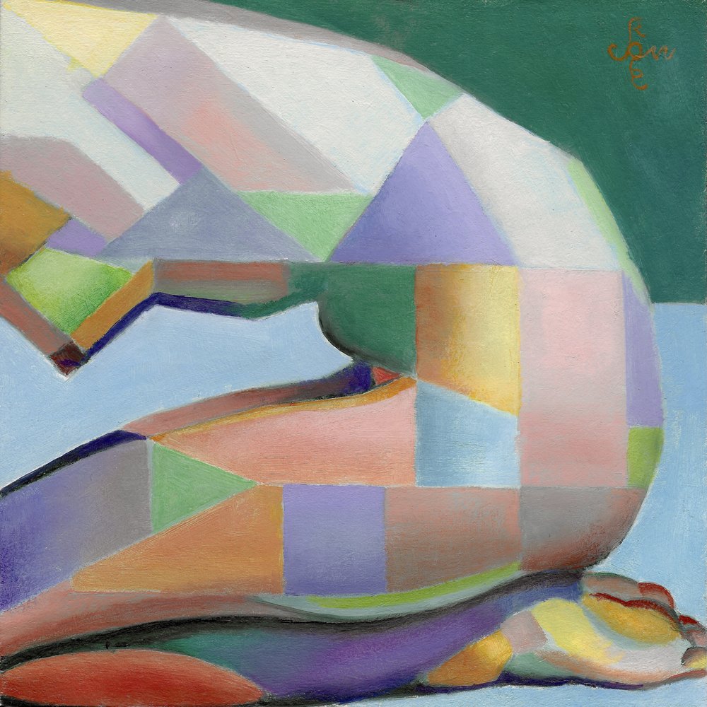 Farverig geometrisk figur af Corné Akkers