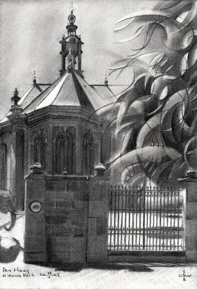 Den historiske bykirke af Corné Akkers