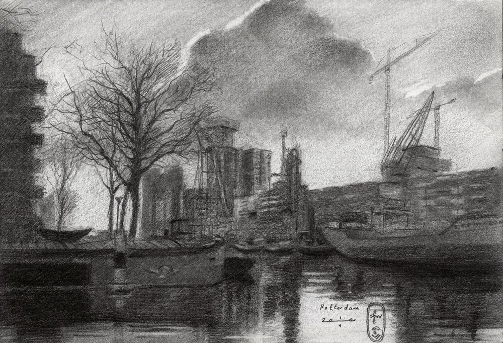 Rotterdam Winter Port-skitse af Corné Akkers