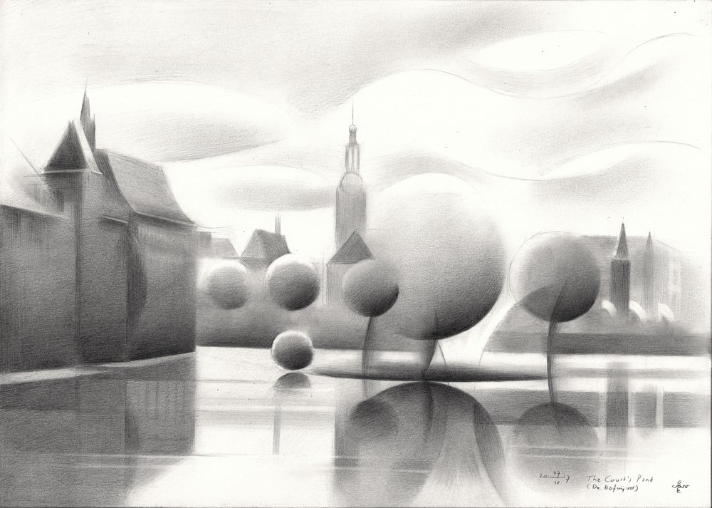Surrealistiske refleksioner af bylandskabet af Corné Akkers