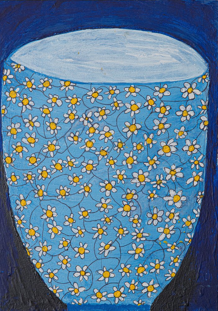 Blue Daisy-vase af Dale Hefer & Family
