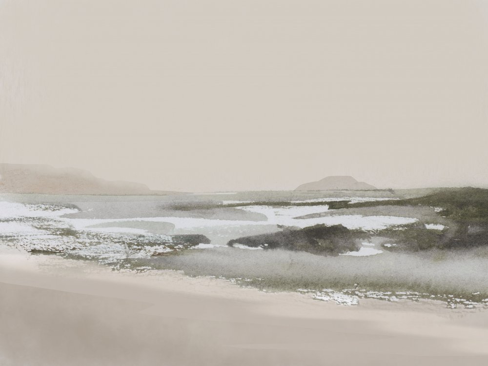 Calm Beach af Dan Hobday