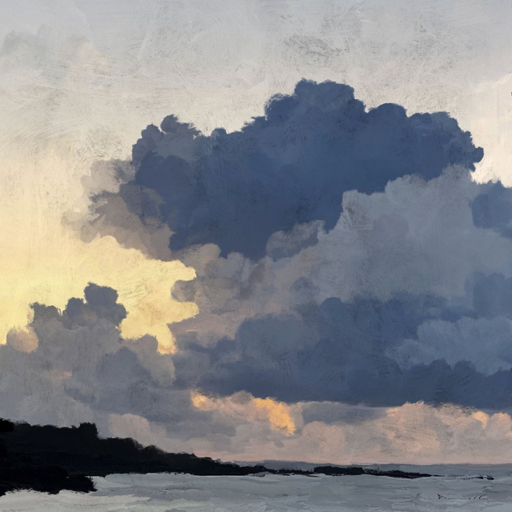 Solnedgang i Porthmeor af Dan Hobday
