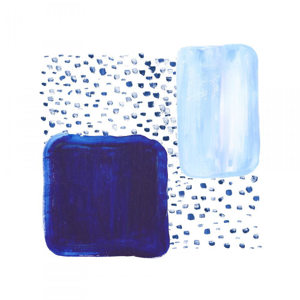 Komposition af Blue Strokes af Danushka Abeygoda