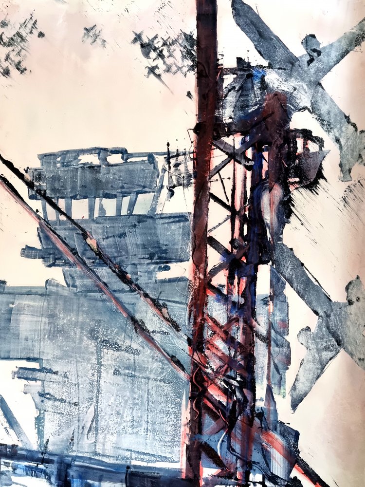 Abstrakt industriel struktur af David Antonides