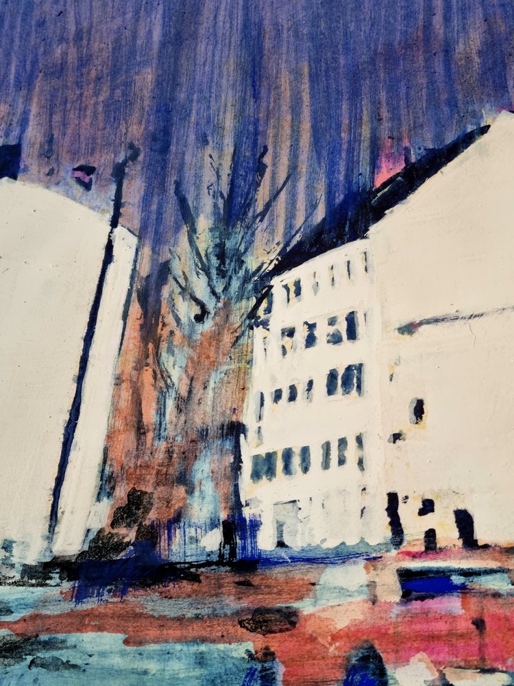 Abstraktion af byens gader af David Antonides