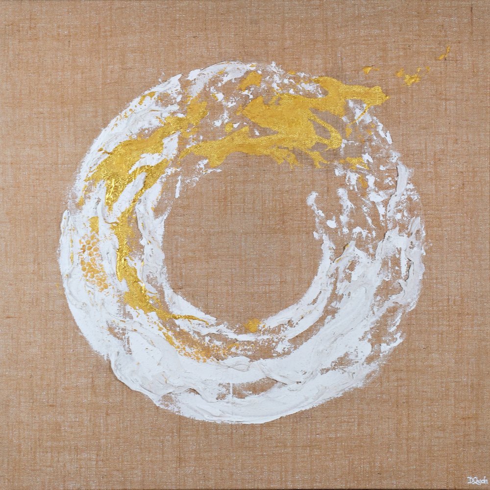 Abstrakt Golden Enso af Denise Quah