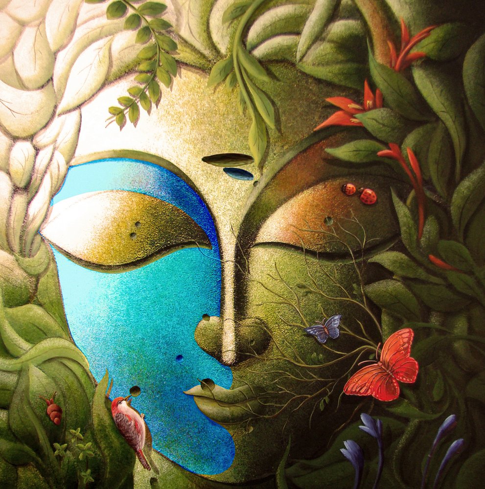 Fredfyldt naturansigt af Dhananjoy Mukherjee