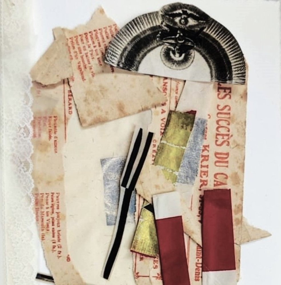 Abstrakt øjen-collage af Doris Schmitz