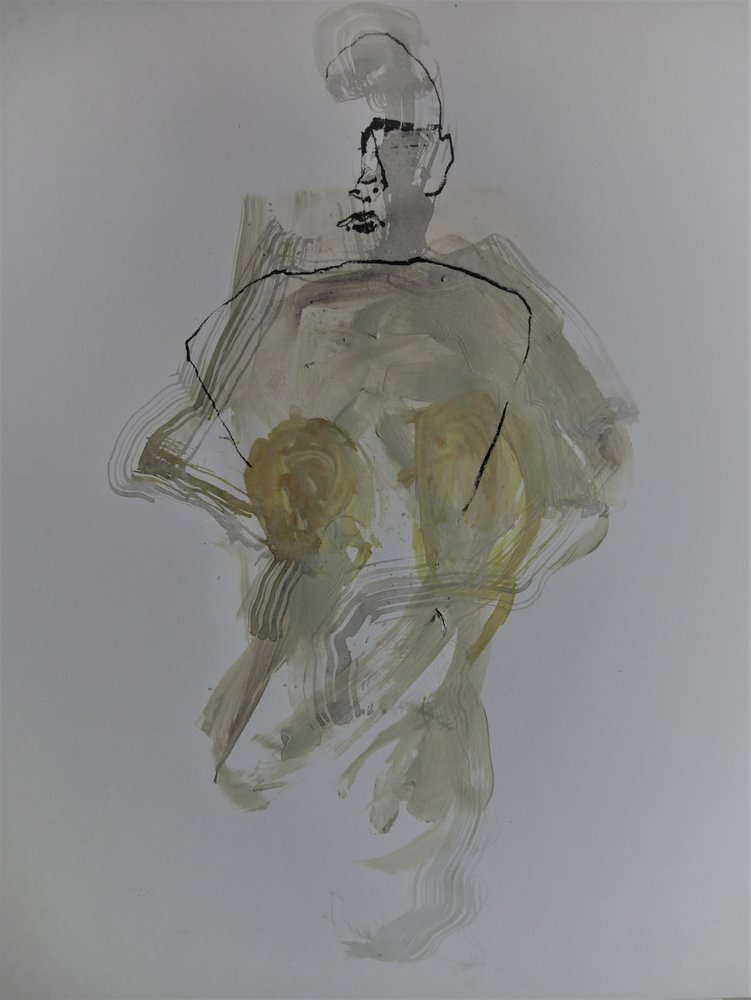 Abstrakt nøgenfigur af Doris Schmitz