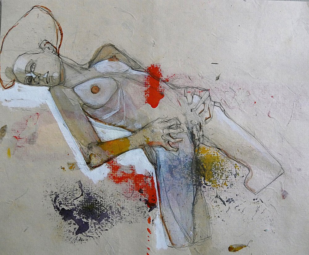 Abstrakt liggende figur af Doris Schmitz