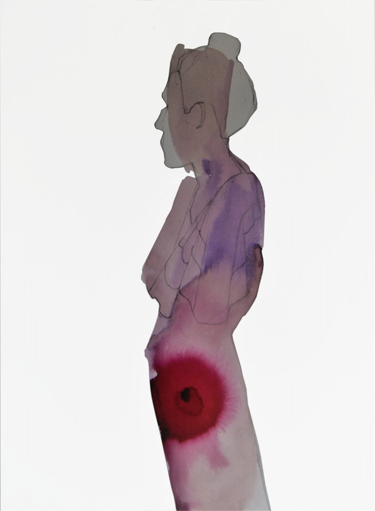Abstrakt rødfigur af Doris Schmitz