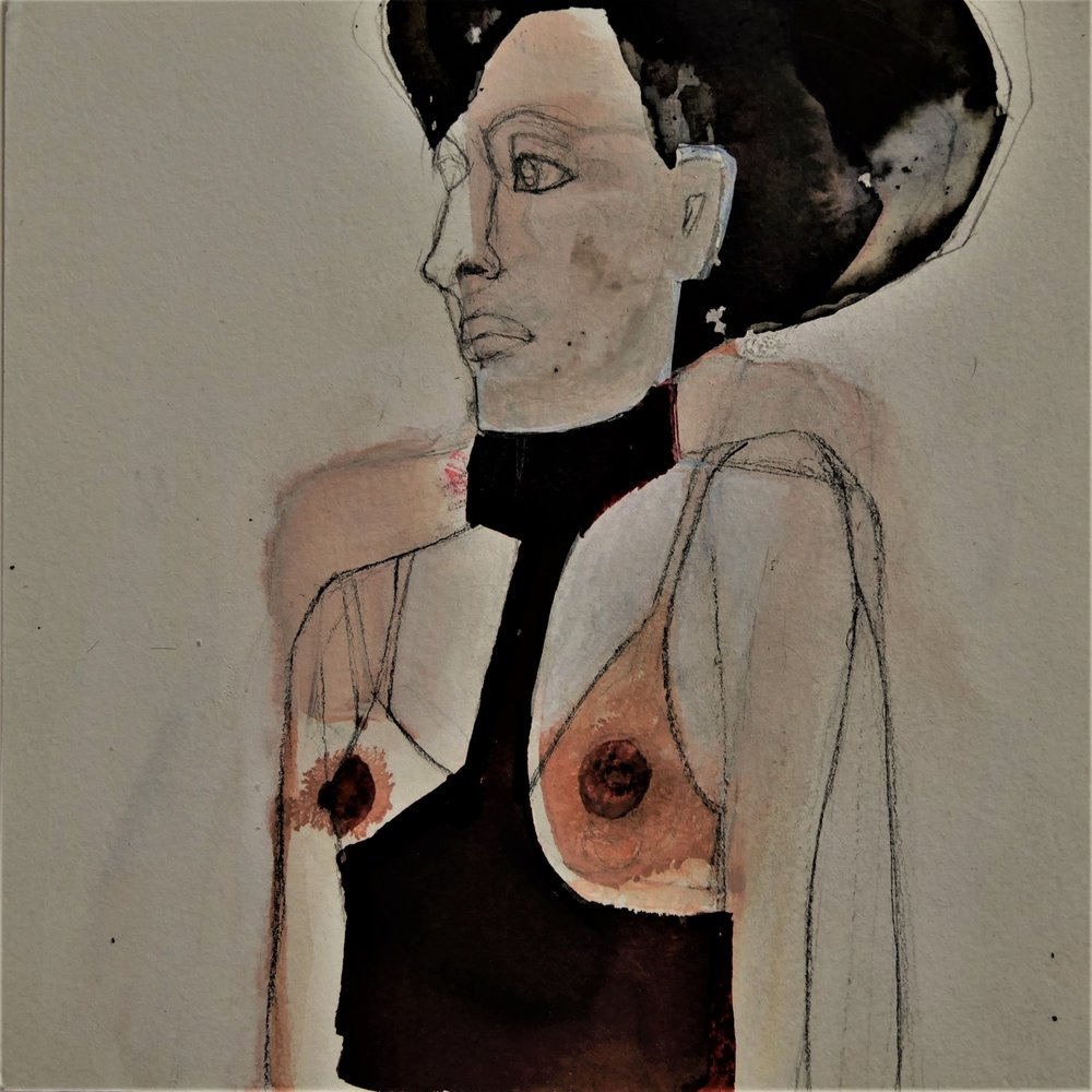 Kontemplativ kvindefigur af Doris Schmitz