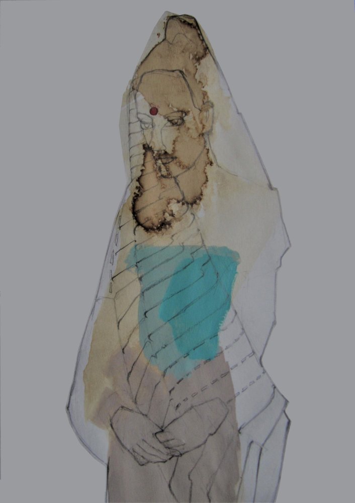 Kontemplativ, tilsløret figur af Doris Schmitz