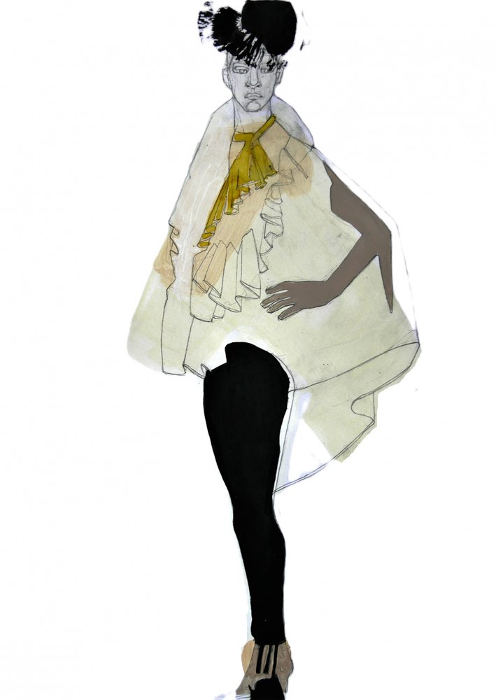 Elegant modeillustration af Doris Schmitz