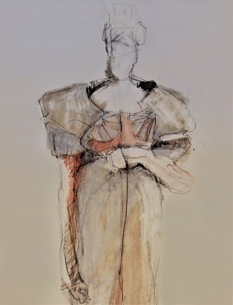 Elegant modetegning af Doris Schmitz