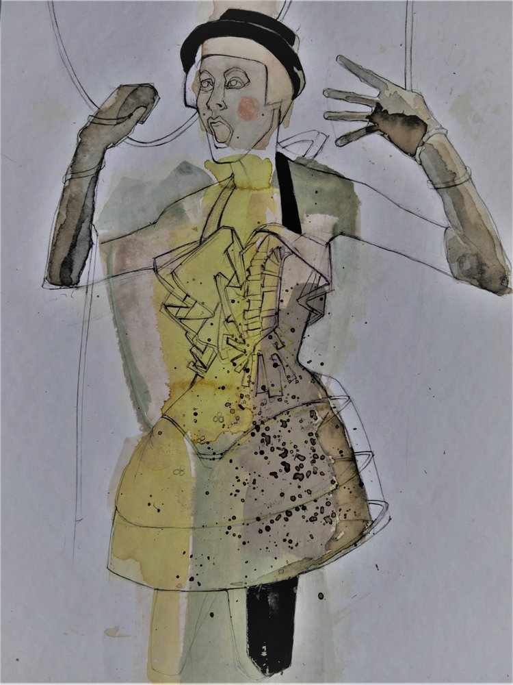Udtryksfuld modefigur af Doris Schmitz
