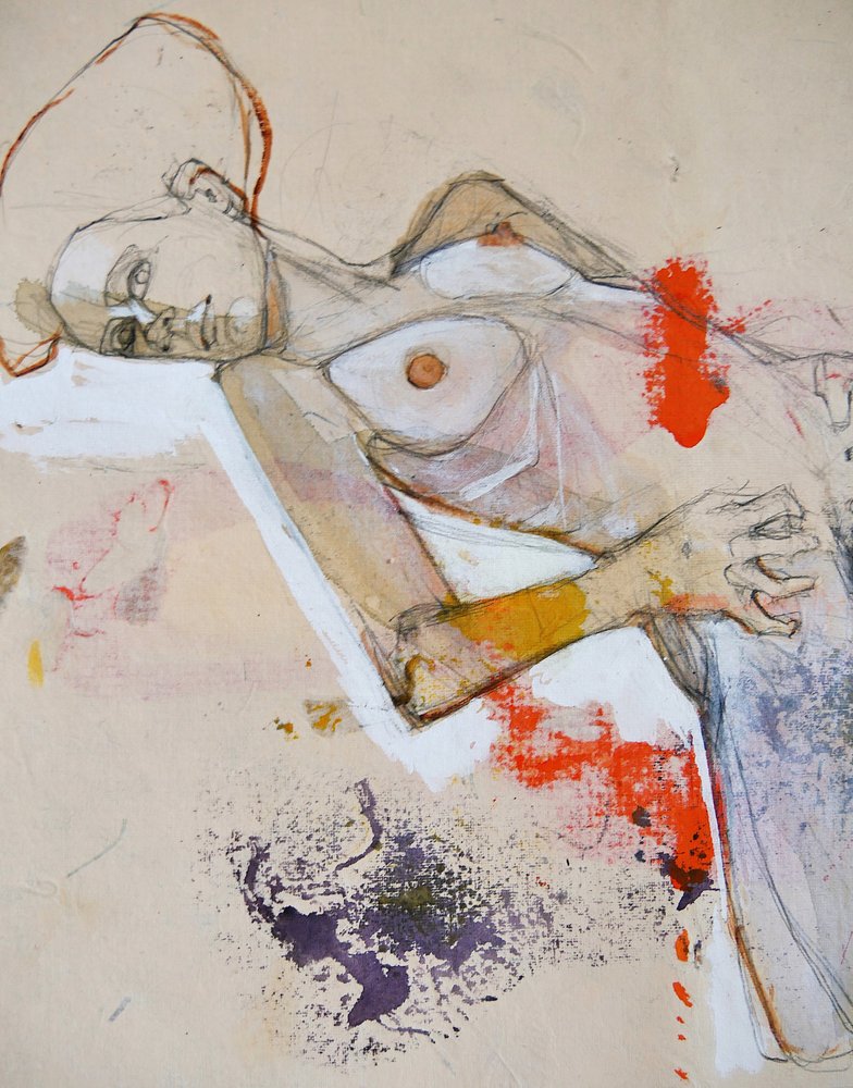 Udtryksfuld liggende figur af Doris Schmitz