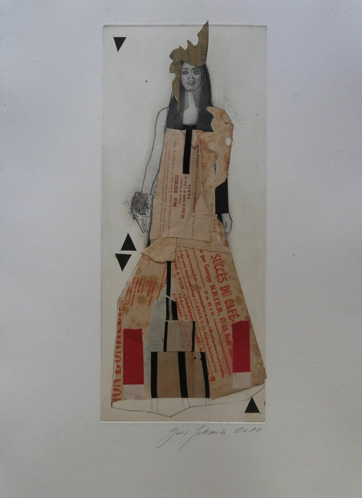 Modedronning-collage af Doris Schmitz