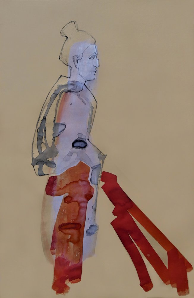 Strømmende rødfigur af Doris Schmitz