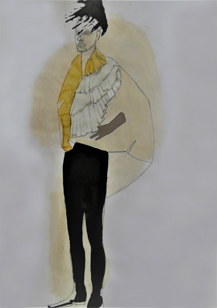 Moderne modeillustration af Doris Schmitz