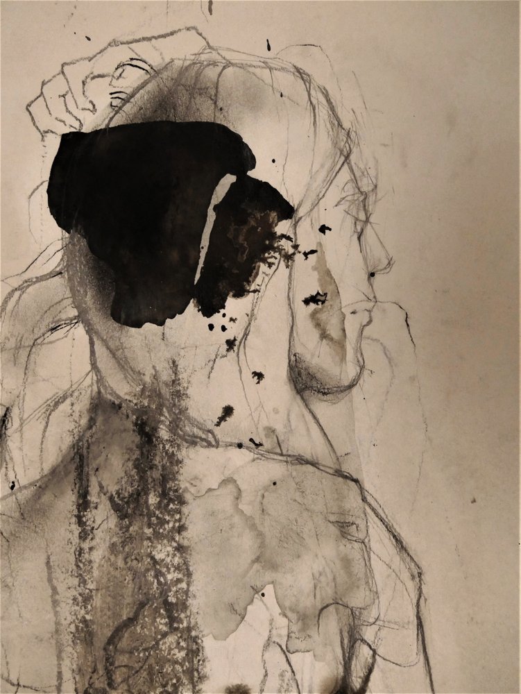 Stemningsfuld abstrakt figur af Doris Schmitz