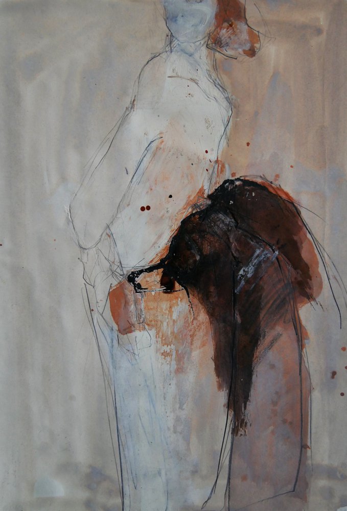 Stemningsfuld abstrakt figur af Doris Schmitz