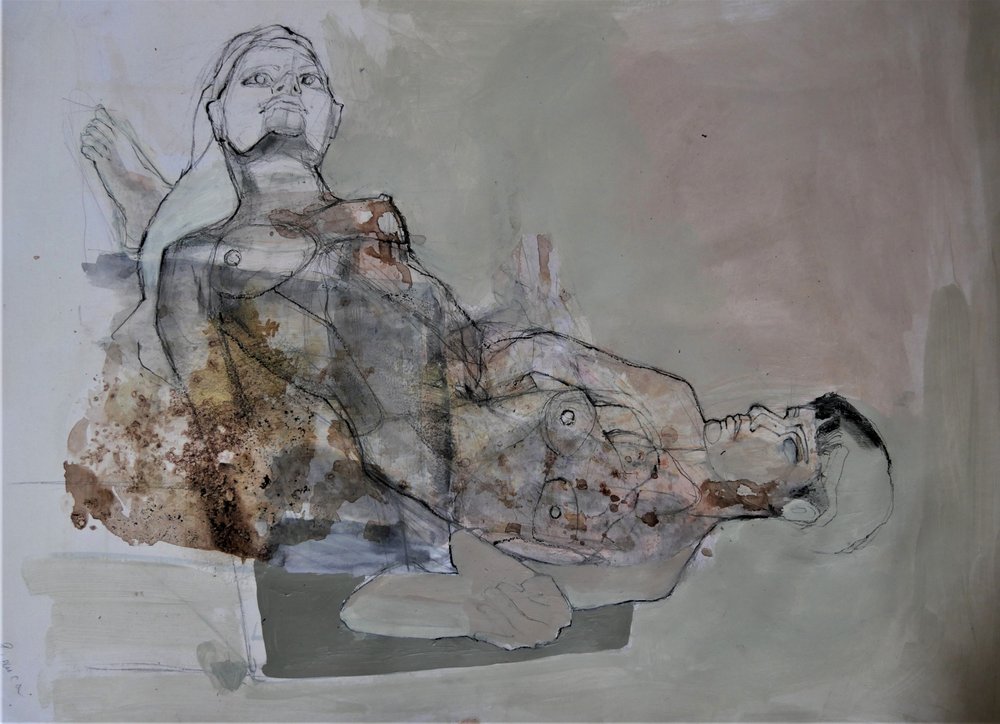 Liggende figurer af Doris Schmitz