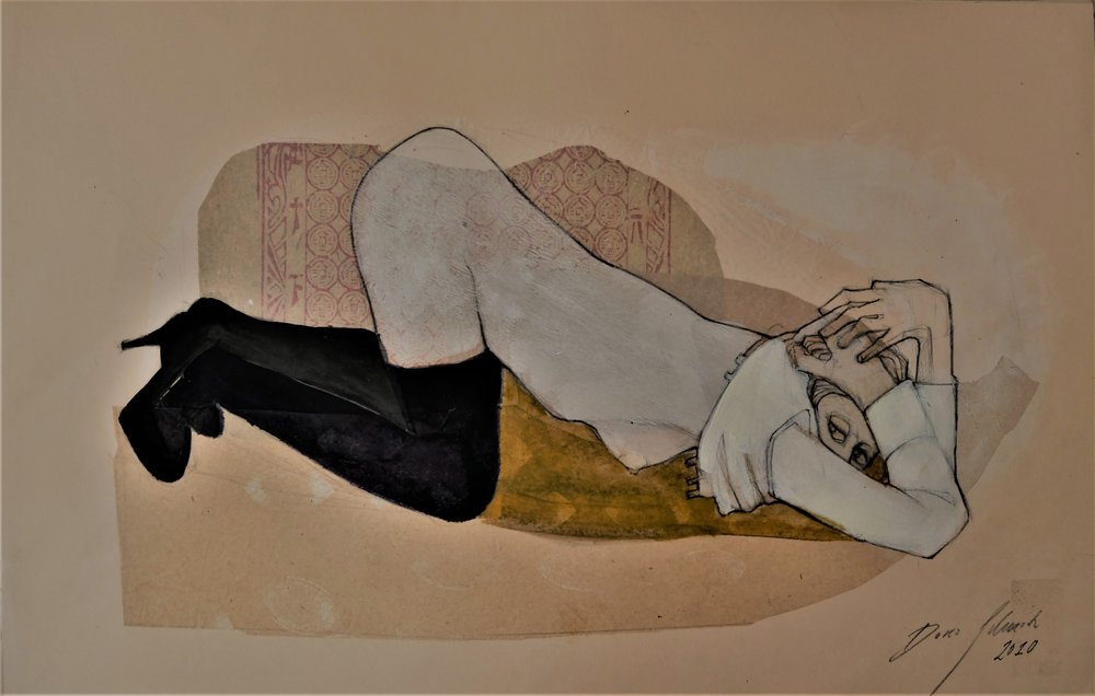 Liggende kvinde af Doris Schmitz