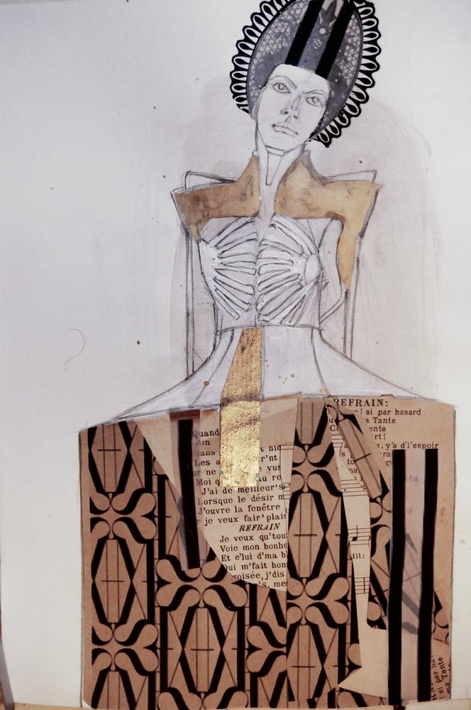 Modelfigur i skeletform af Doris Schmitz