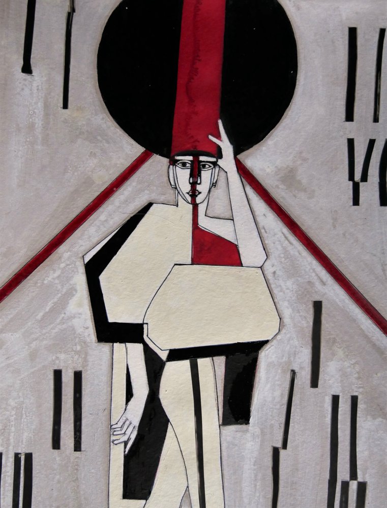 Stiliseret modefigur af Doris Schmitz