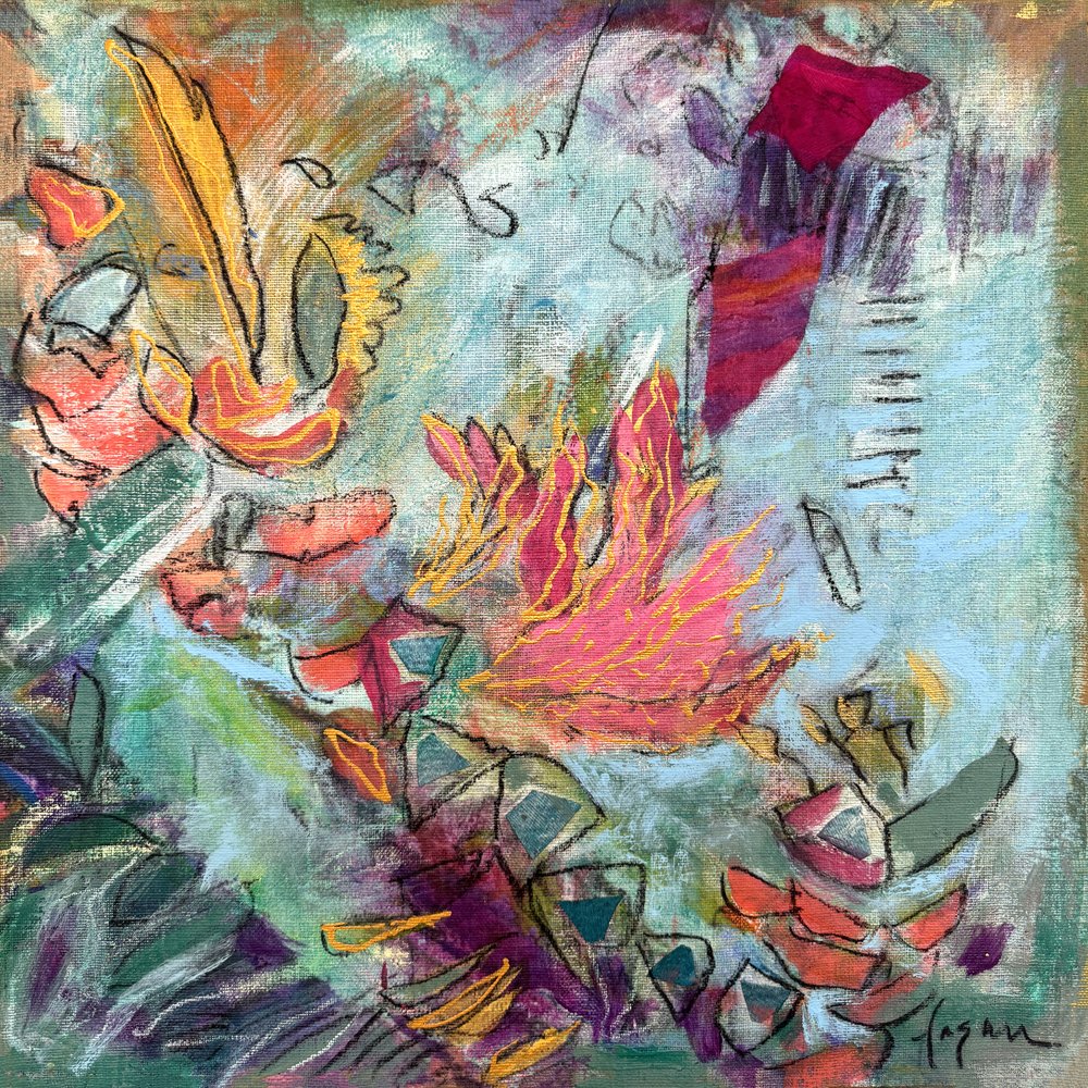 Abstrakt haveblomst af Dorothy Fagan