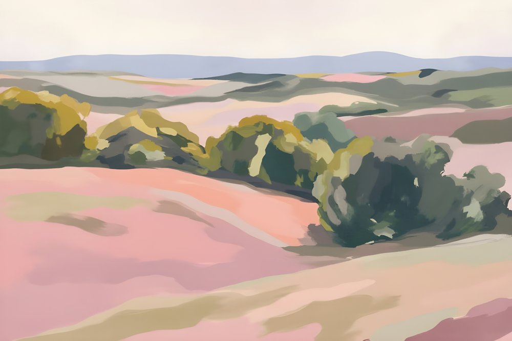 Pink Rolling Hills af Edie